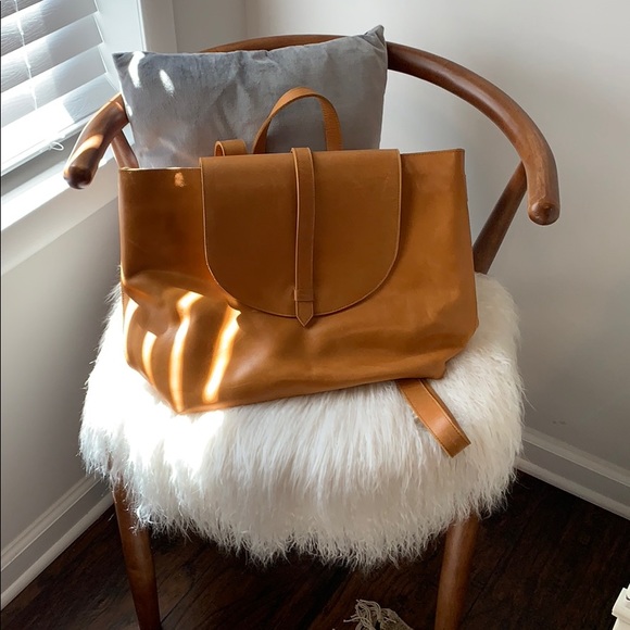 ABLE Handbags - Tirhas Backpack in Cognac